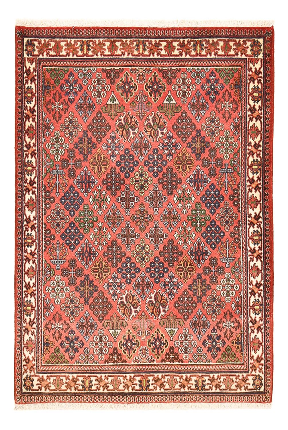 Alfombra persa - Nómada - 159 x 112 cm - rojo claro