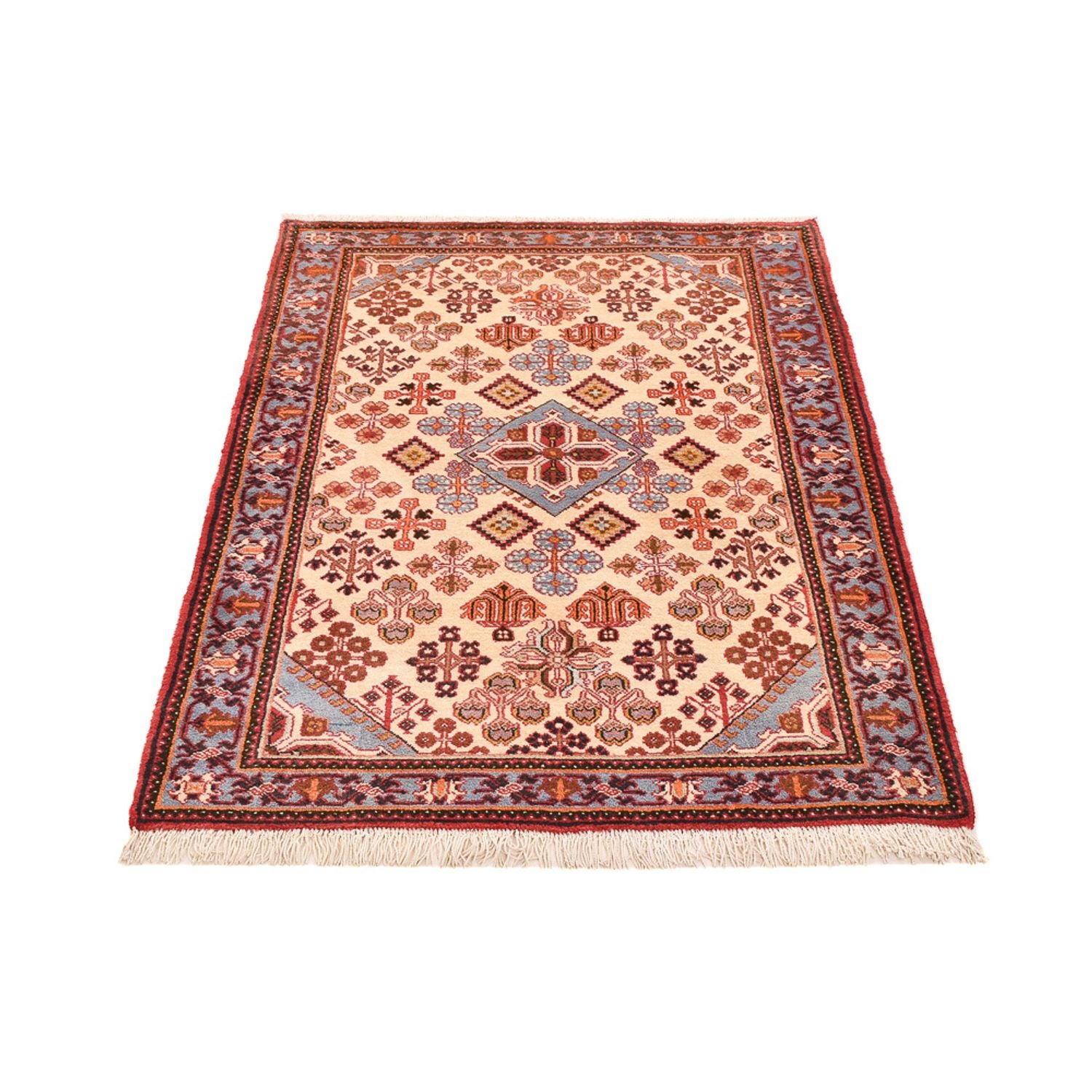 Alfombra persa - Nómada - 156 x 108 cm - rojo claro