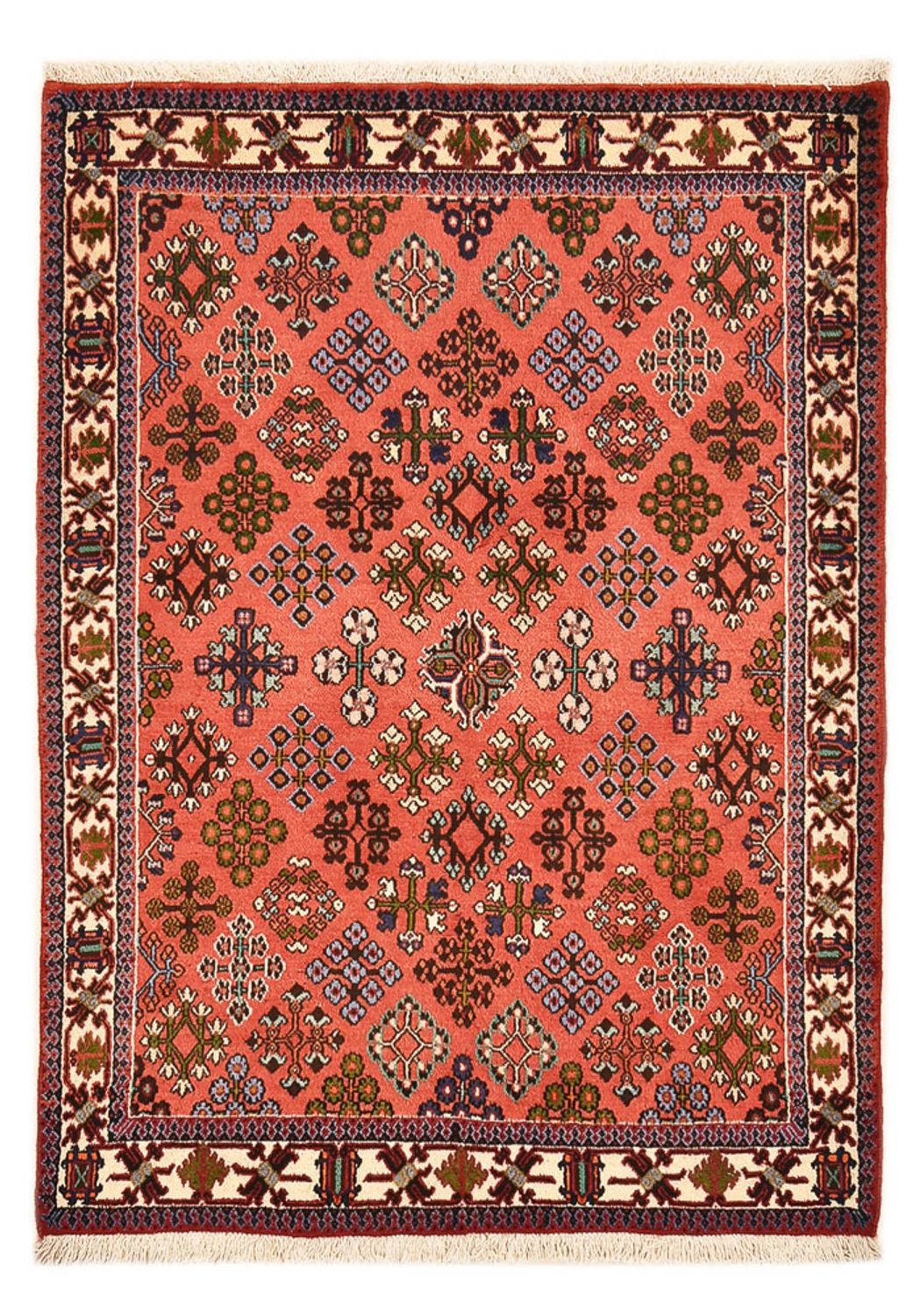 Alfombra persa - Nómada - 158 x 115 cm - rojo claro