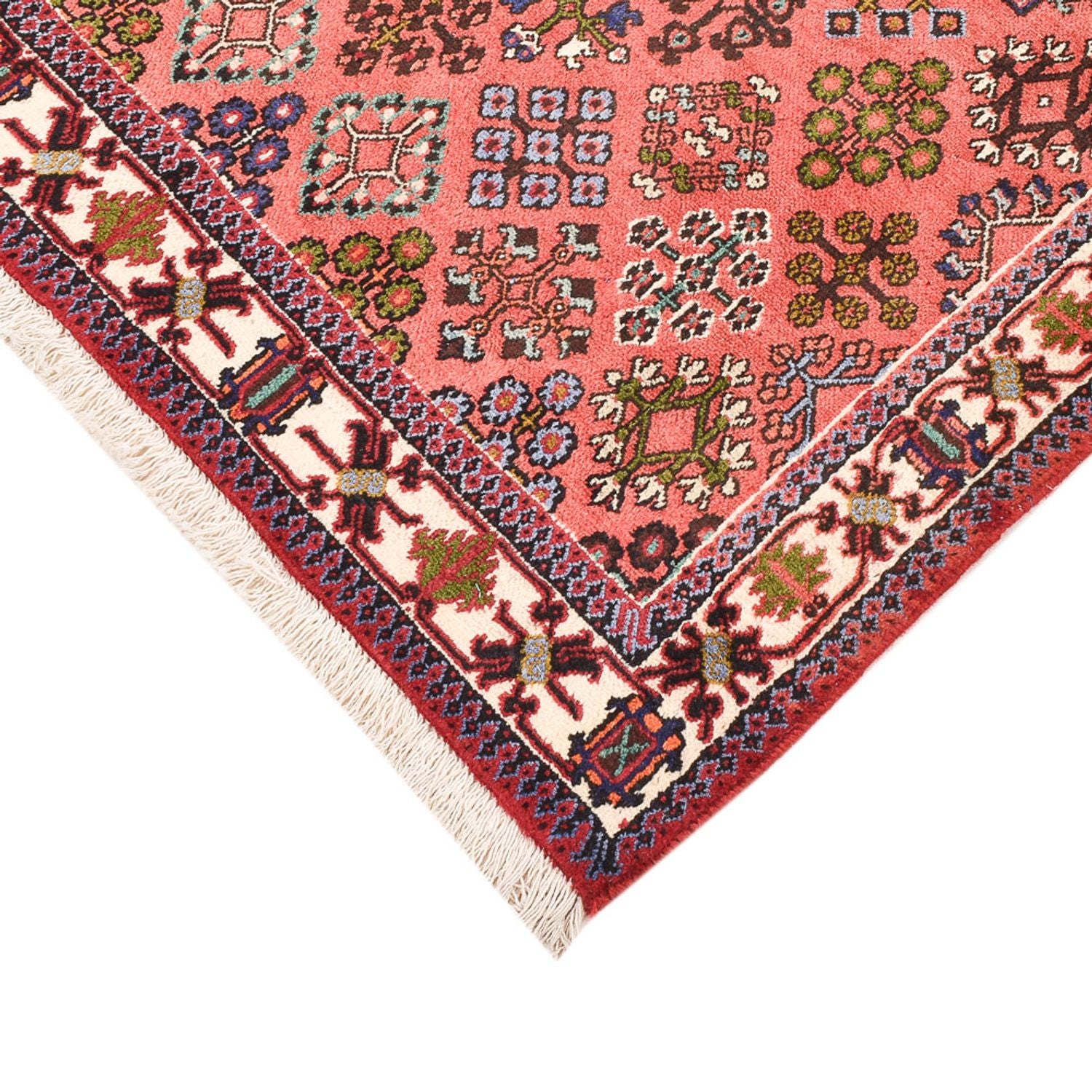 Alfombra persa - Nómada - 158 x 115 cm - rojo claro