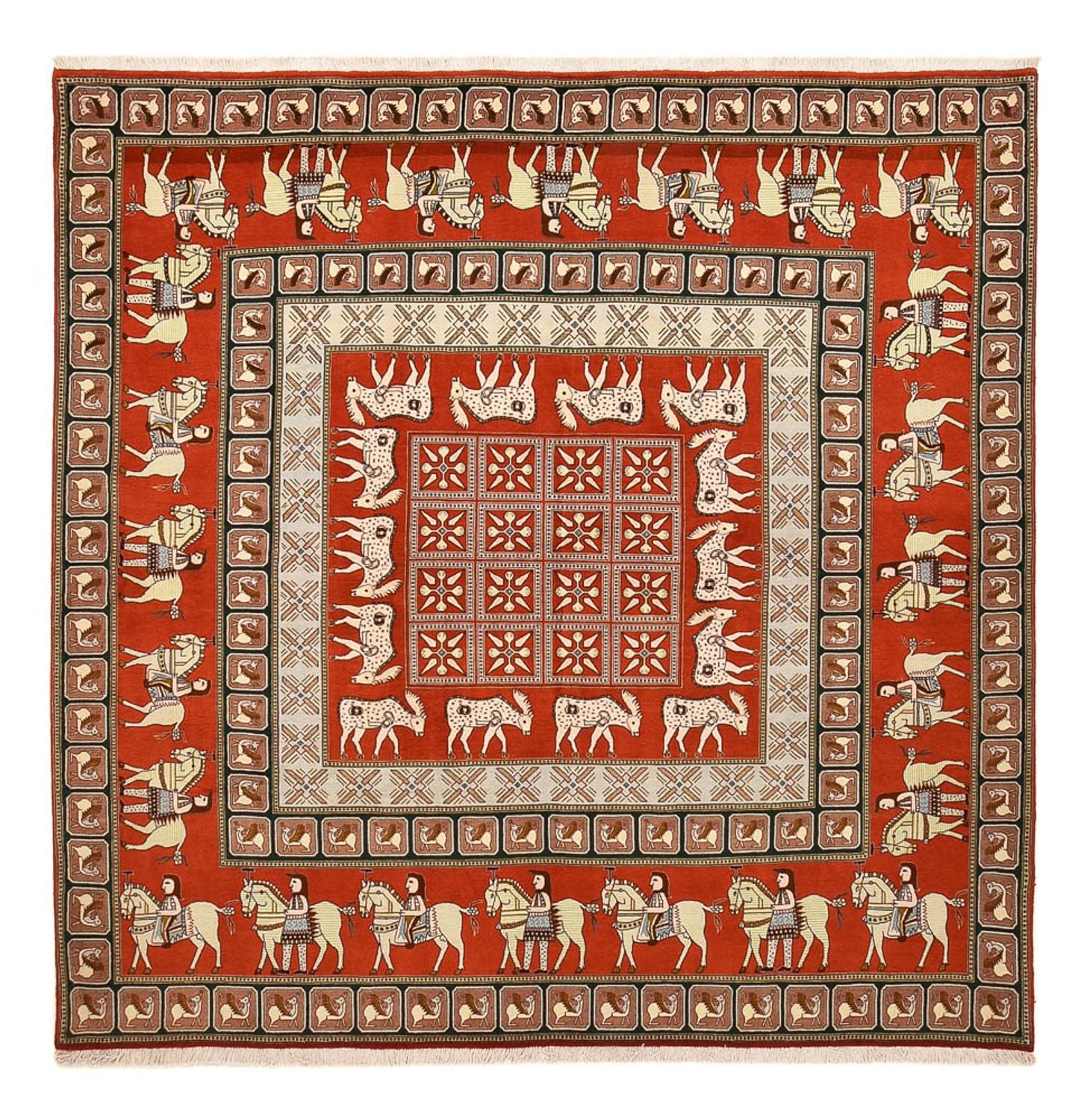 Alfombra Persa - Tabriz - Real cuadrado  - 255 x 245 cm - multicolor