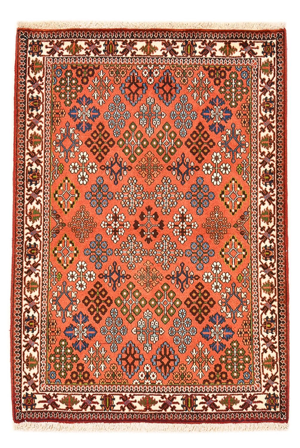 Alfombra persa - Nómada - 160 x 112 cm - rojo claro