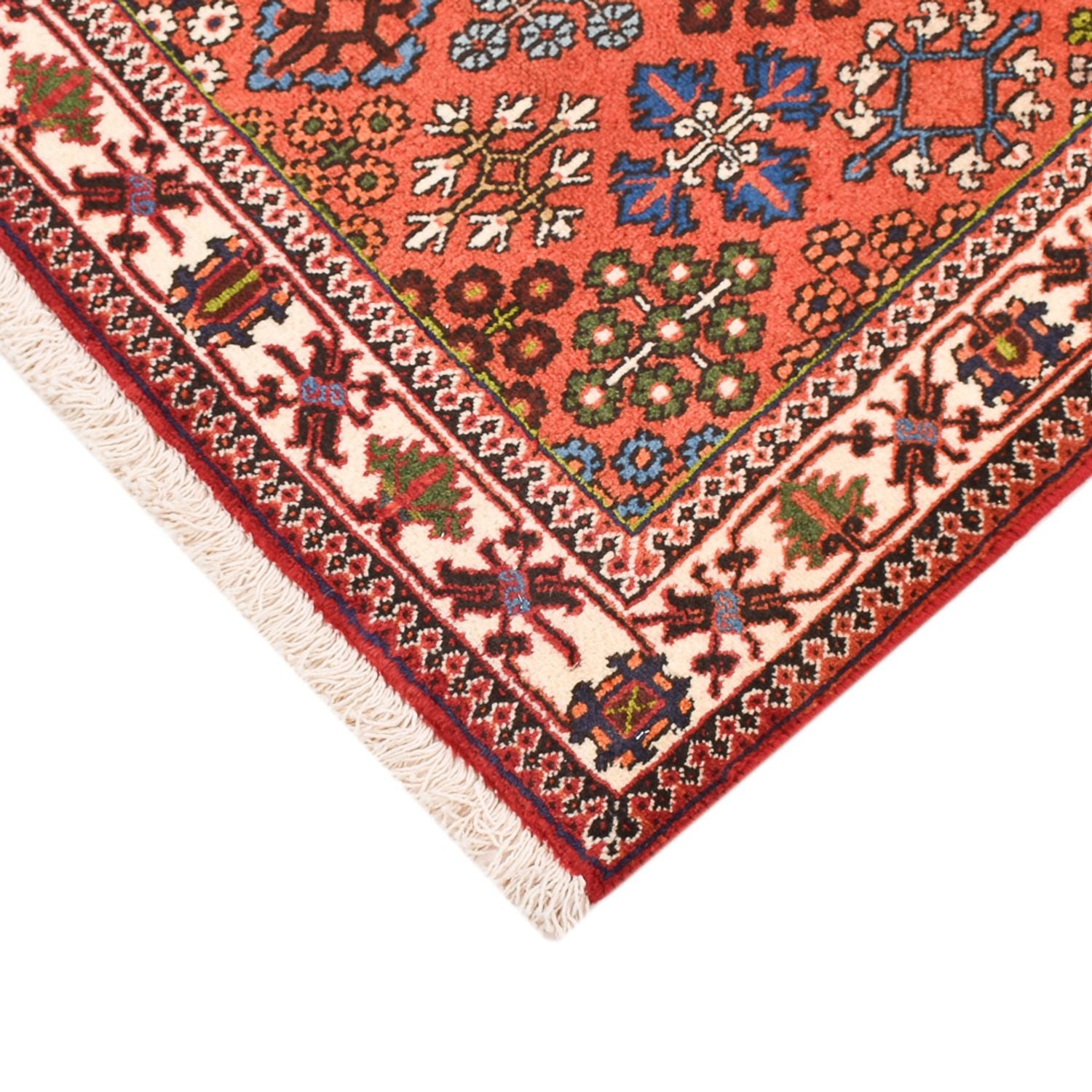 Alfombra persa - Nómada - 160 x 112 cm - rojo claro