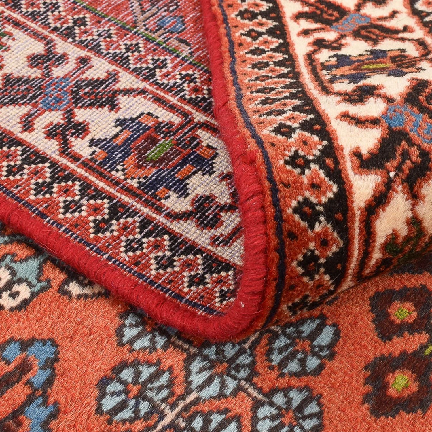 Alfombra persa - Nómada - 160 x 112 cm - rojo claro