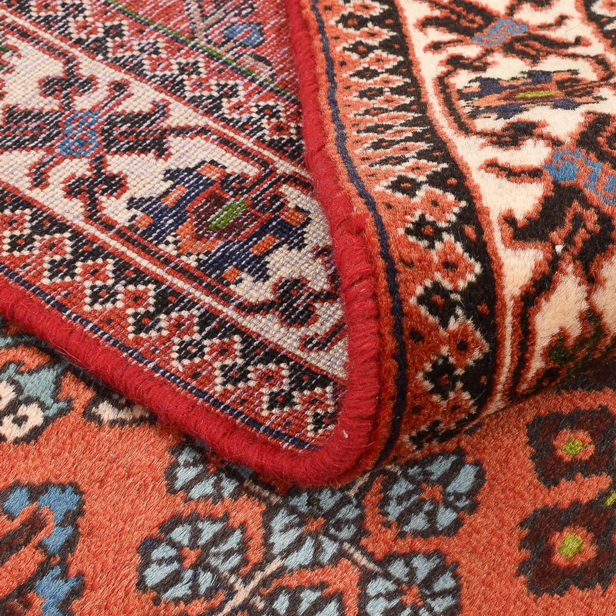 Alfombra persa - Nómada - 160 x 112 cm - rojo claro