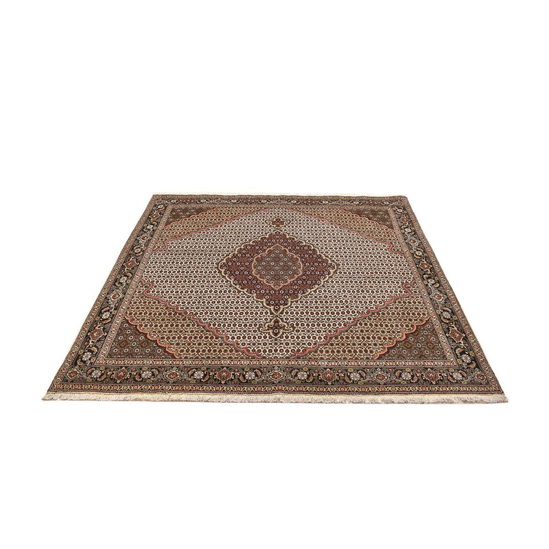 Alfombra Persa - Tabriz - Real cuadrado  - 200 x 200 cm - marrón claro