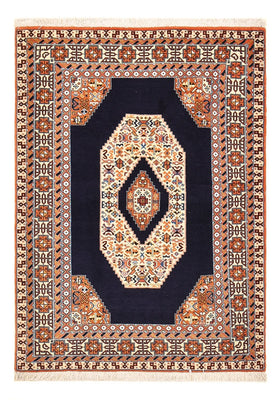 Alfombra Persa - Tabriz - Real - 142 x 100 cm - azul oscuro