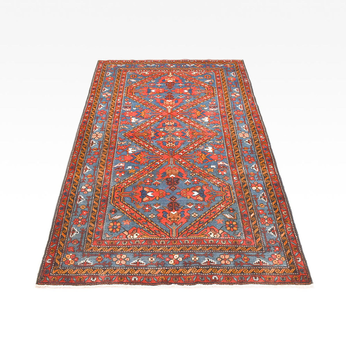 Alfombra persa - Nómada - 222 x 132 cm - multicolor