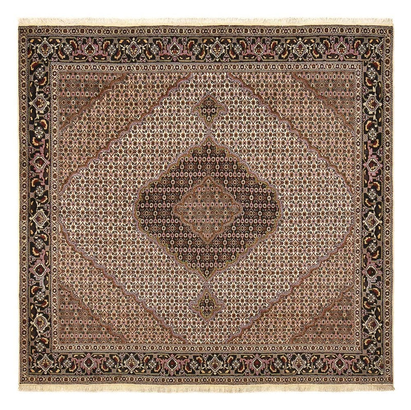 Alfombra Persa - Tabriz - Real cuadrado  - 204 x 204 cm - marrón