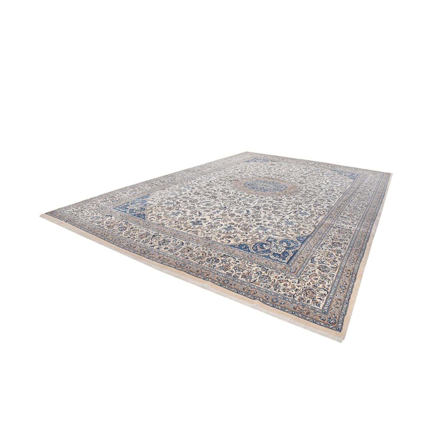 Alfombra Persa - Nain - Real - 582 x 386 cm - gris