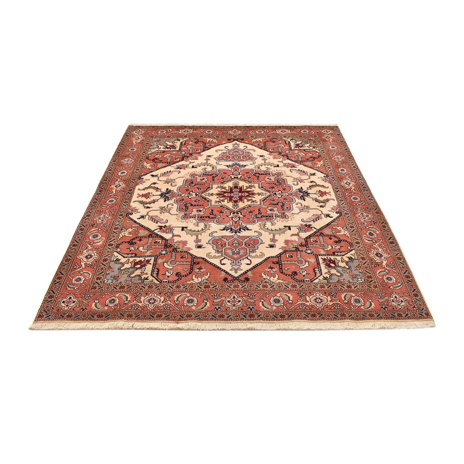 Alfombra Persa - Tabriz - Real cuadrado  - 205 x 200 cm - crema