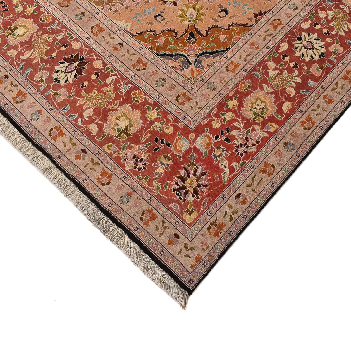 Alfombra Persa - Tabriz - Real - 357 x 248 cm - azul oscuro