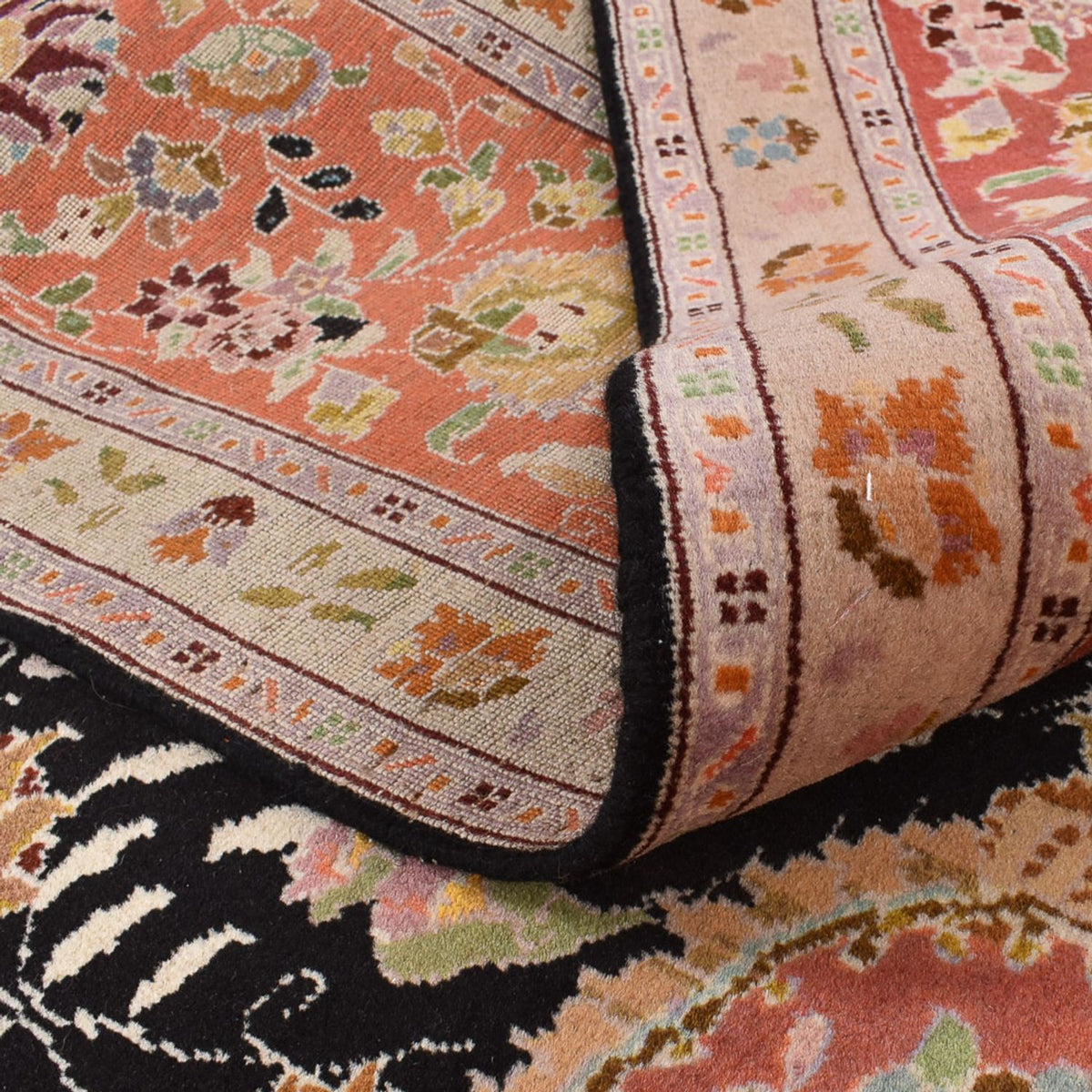 Alfombra Persa - Tabriz - Real - 357 x 248 cm - azul oscuro