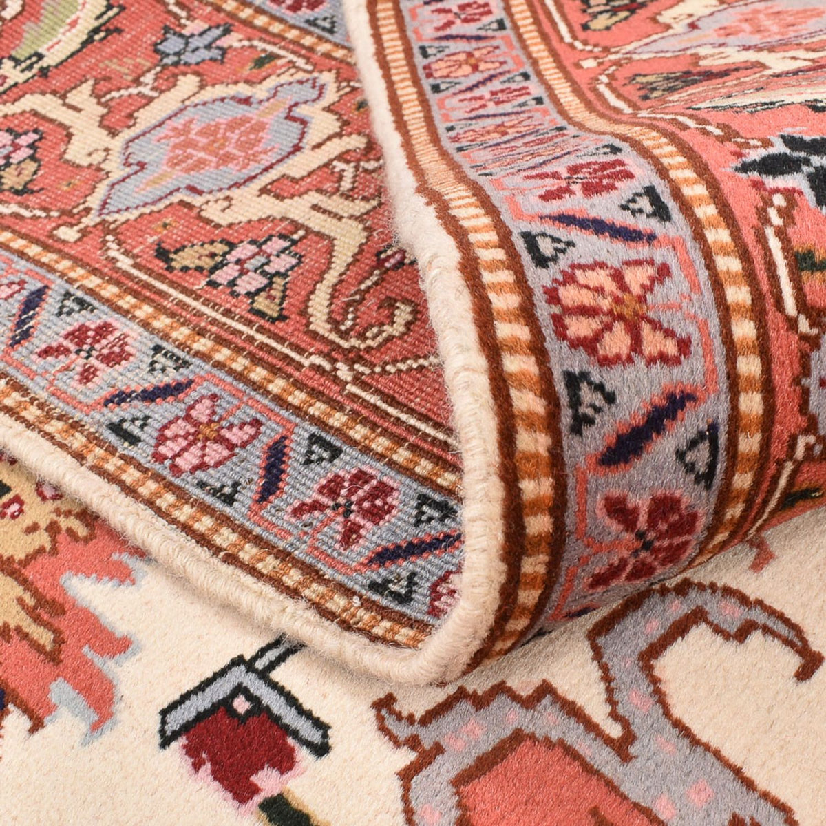 Alfombra Persa - Tabriz - Real cuadrado  - 207 x 205 cm - crema