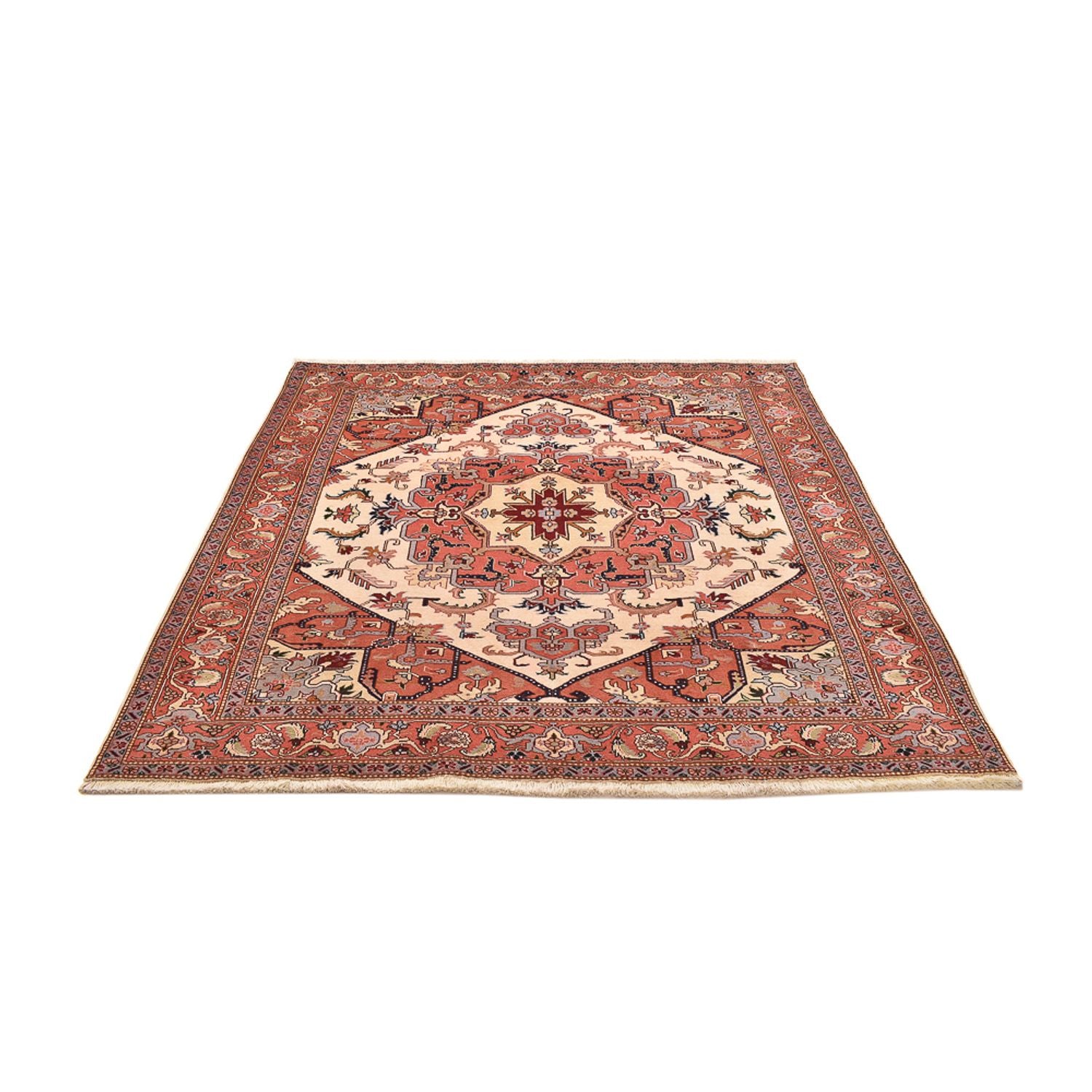 Alfombra Persa - Tabriz - Real cuadrado  - 207 x 205 cm - crema