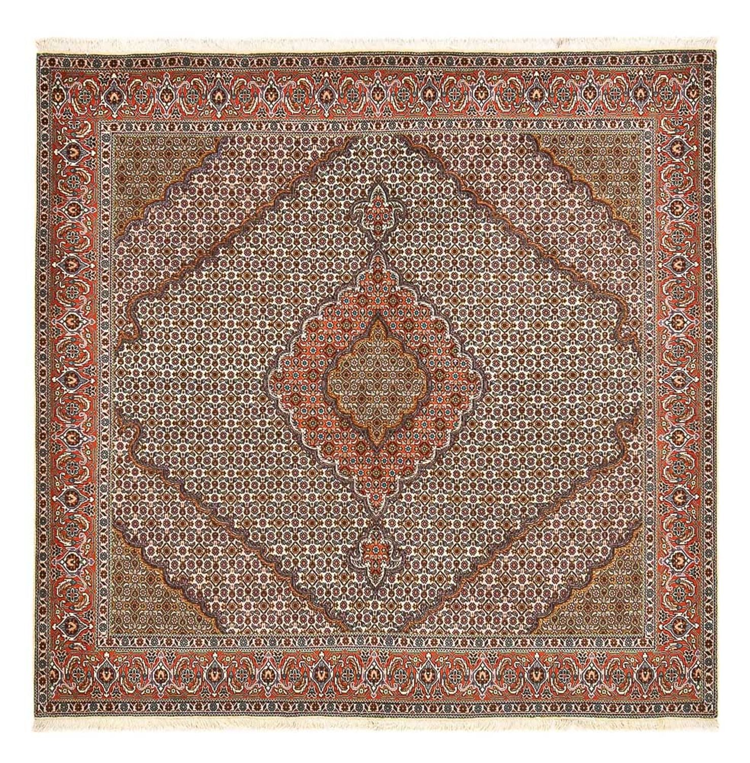 Alfombra Persa - Tabriz - Real cuadrado  - 210 x 206 cm - óxido