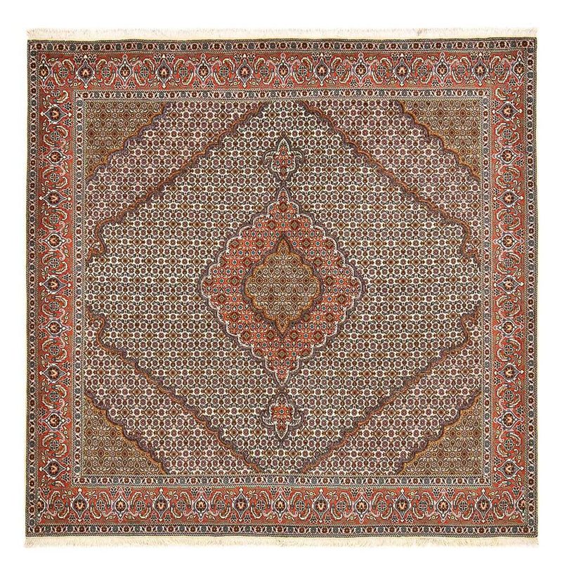 Alfombra Persa - Tabriz - Real cuadrado  - 210 x 206 cm - óxido