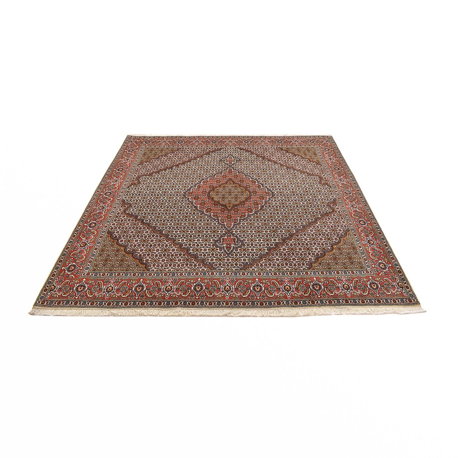 Alfombra Persa - Tabriz - Real cuadrado  - 210 x 206 cm - óxido