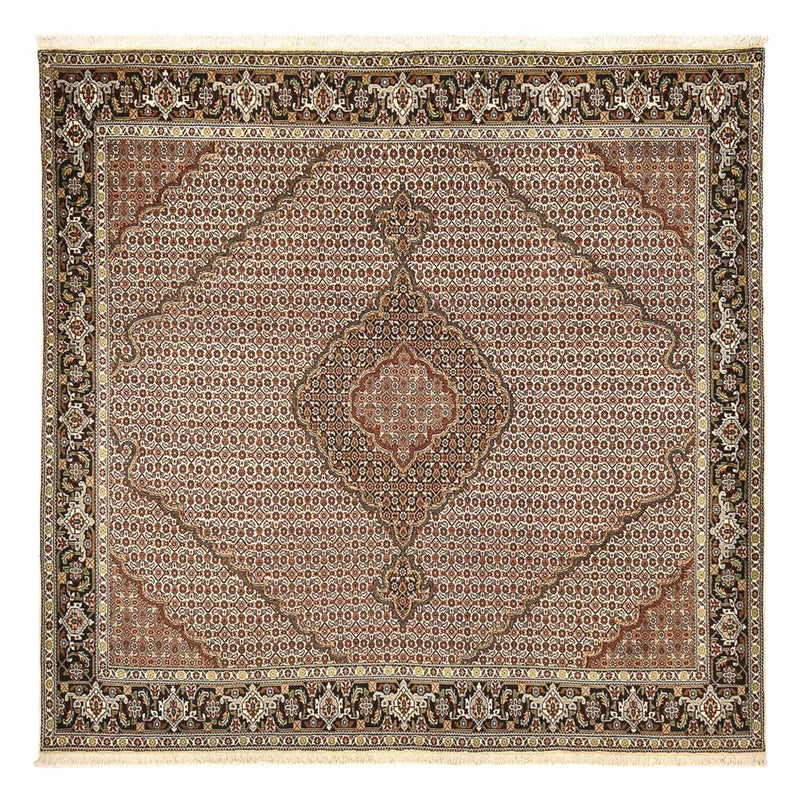 Alfombra Persa - Tabriz - Real cuadrado  - 205 x 204 cm - marrón