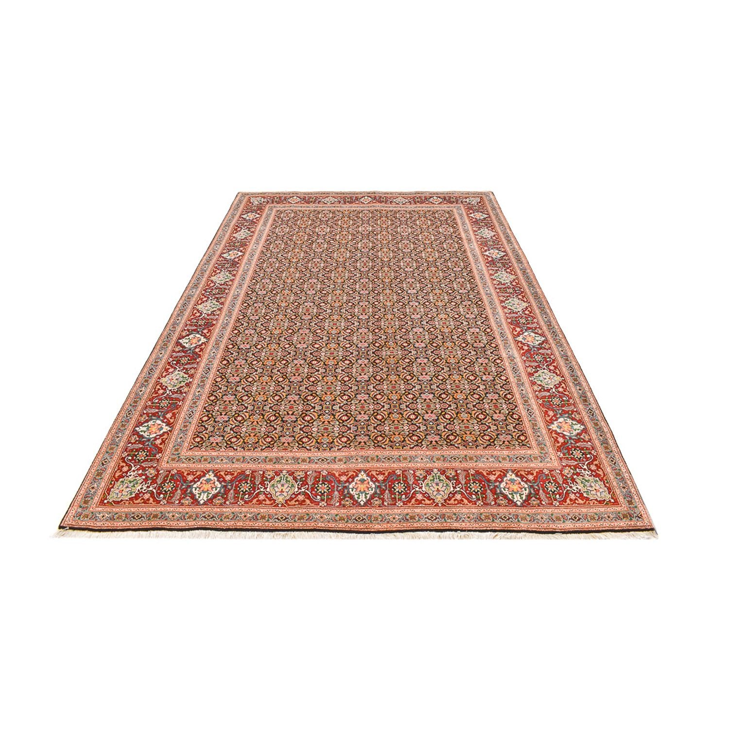 Alfombra Persa - Tabriz - Real - 303 x 200 cm - beige oscuro