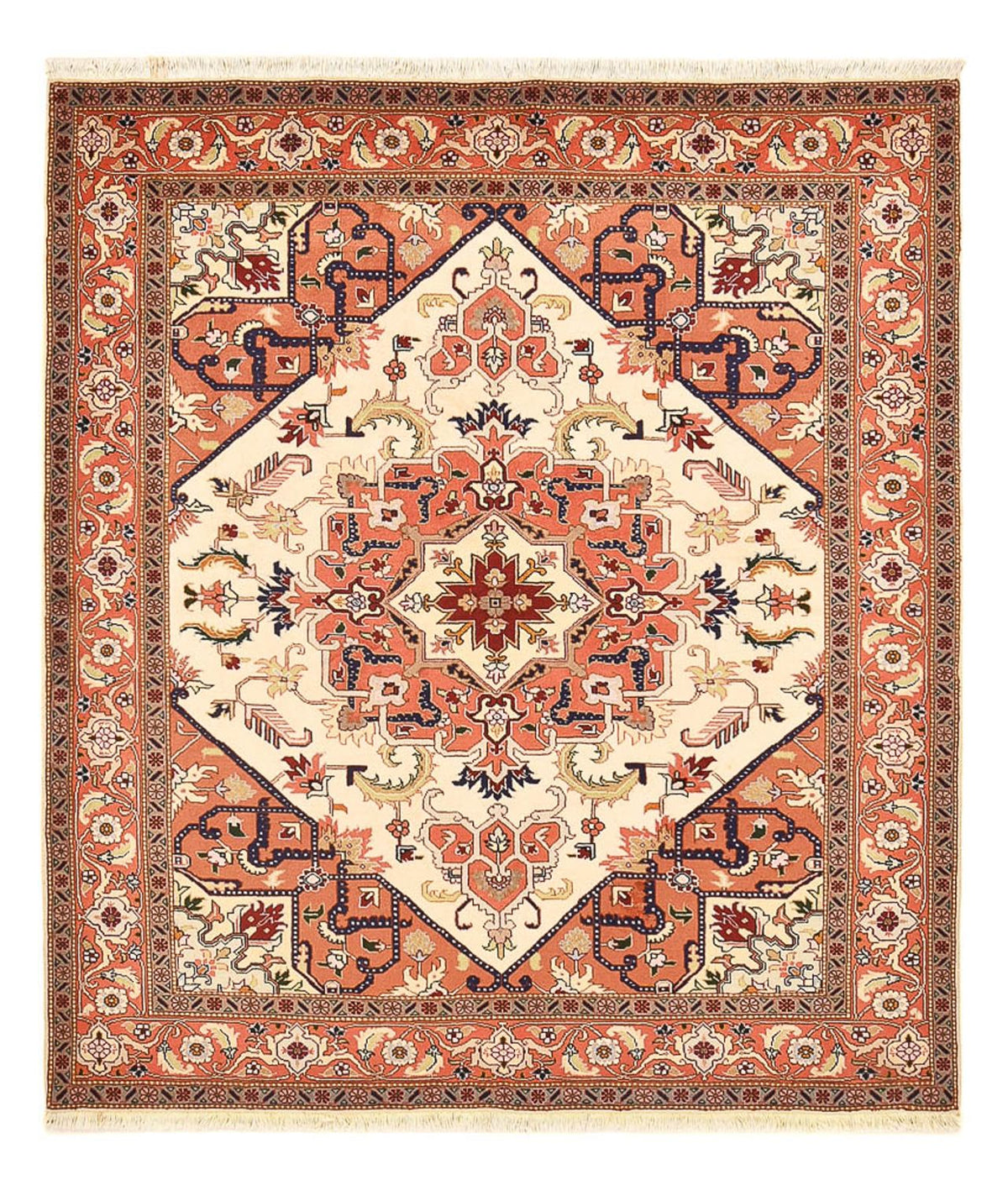 Alfombra persa - Nómada - 222 x 195 cm - crema