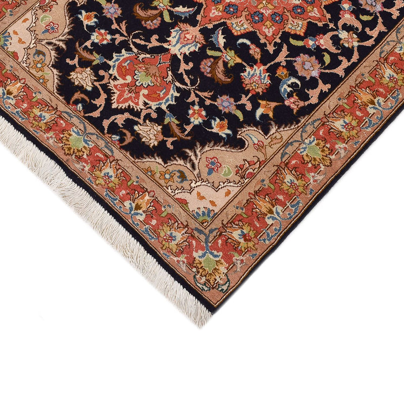 Alfombra de pasillo Alfombra Persa - Tabriz - Real - 380 x 75 cm - azul oscuro