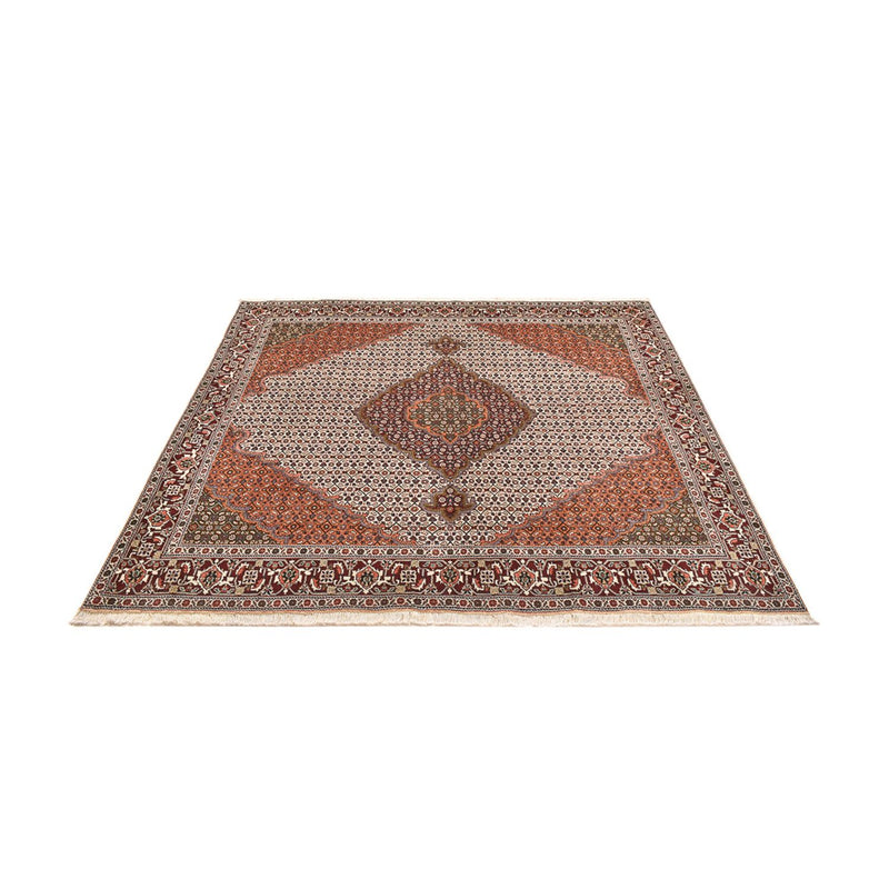 Alfombra Persa - Tabriz - Real cuadrado  - 203 x 200 cm - marrón claro