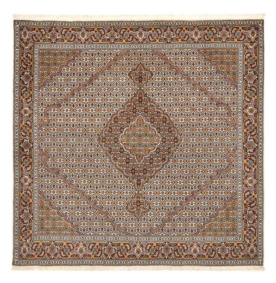 Alfombra Persa - Tabriz - Real cuadrado  - 208 x 198 cm - marrón claro