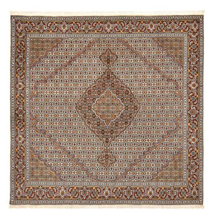 Alfombra Persa - Tabriz - Real cuadrado  - 208 x 198 cm - marrón claro