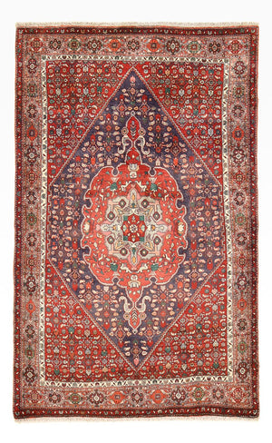 Alfombra persa - Nómada - 208 x 135 cm - rojo