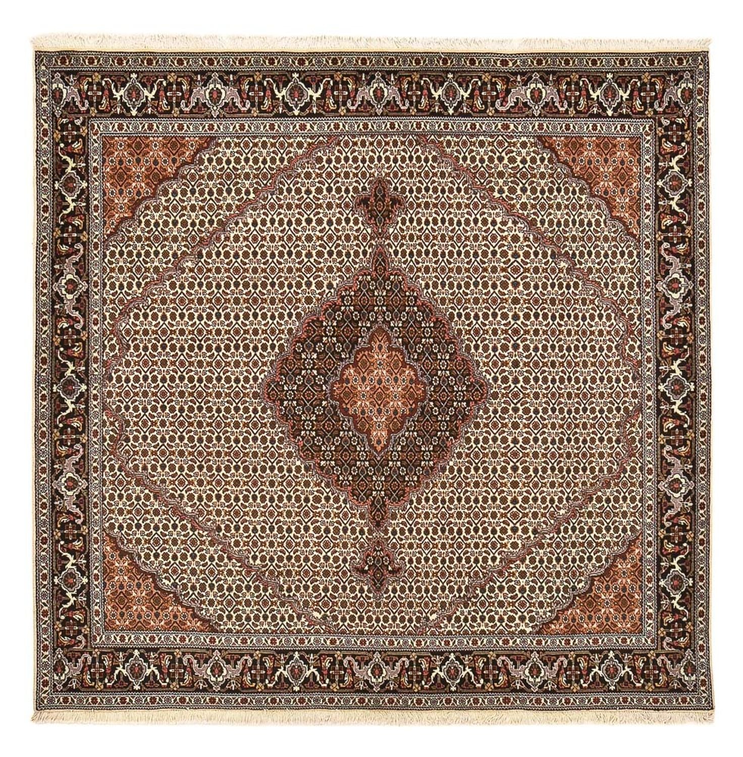Alfombra Persa - Tabriz - Real cuadrado  - 208 x 200 cm - arena