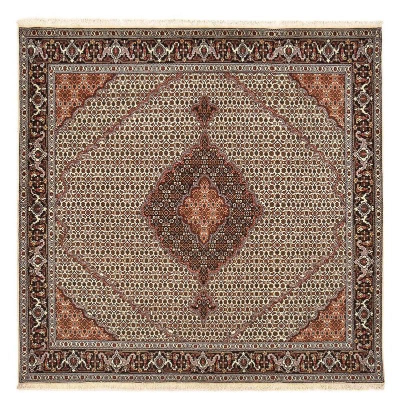 Alfombra Persa - Tabriz - Real cuadrado  - 208 x 200 cm - arena