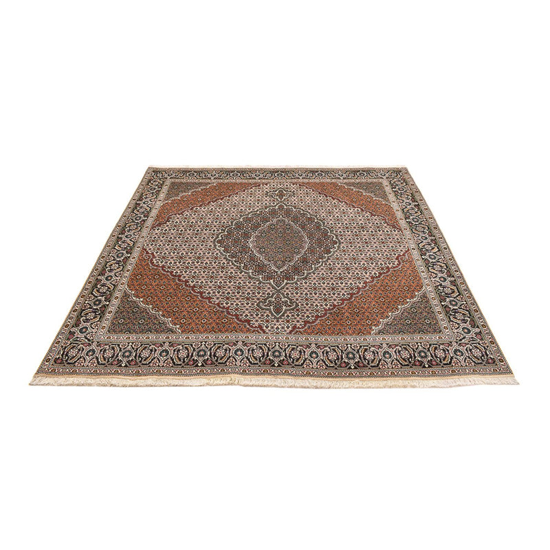 Alfombra Persa - Tabriz - Real cuadrado  - 206 x 202 cm - marrón claro