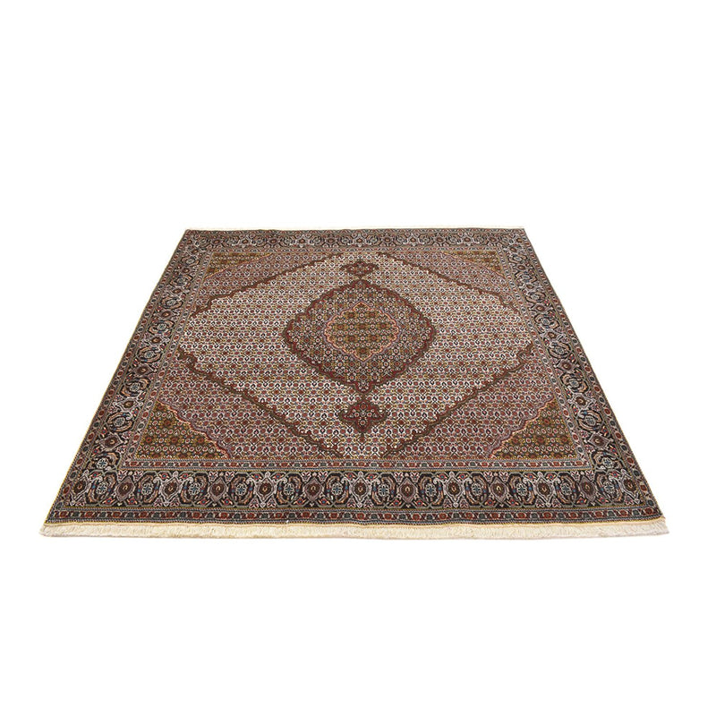 Alfombra Persa - Tabriz - Real cuadrado  - 203 x 200 cm - marrón