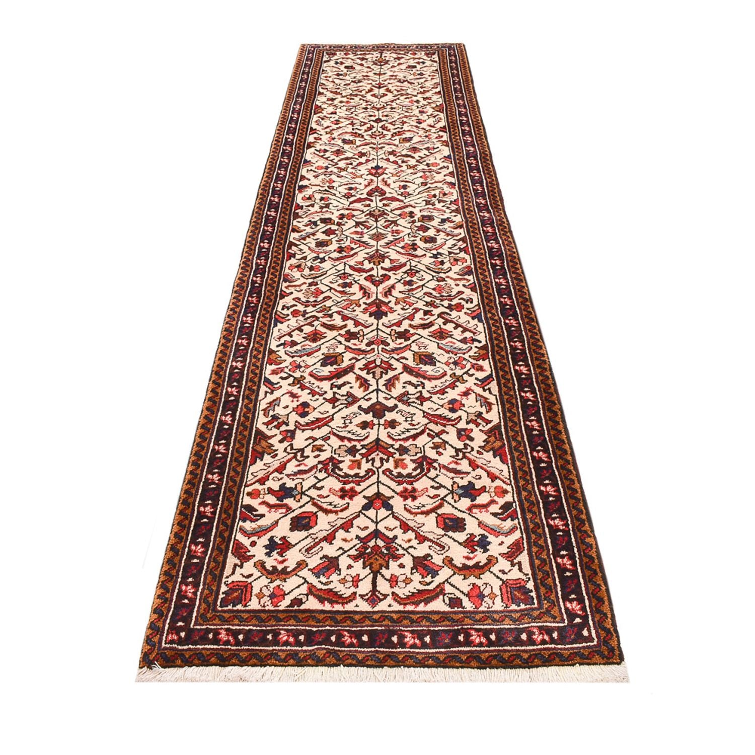 Alfombra de pasillo Alfombra persa - Nómada - 375 x 91 cm - beige