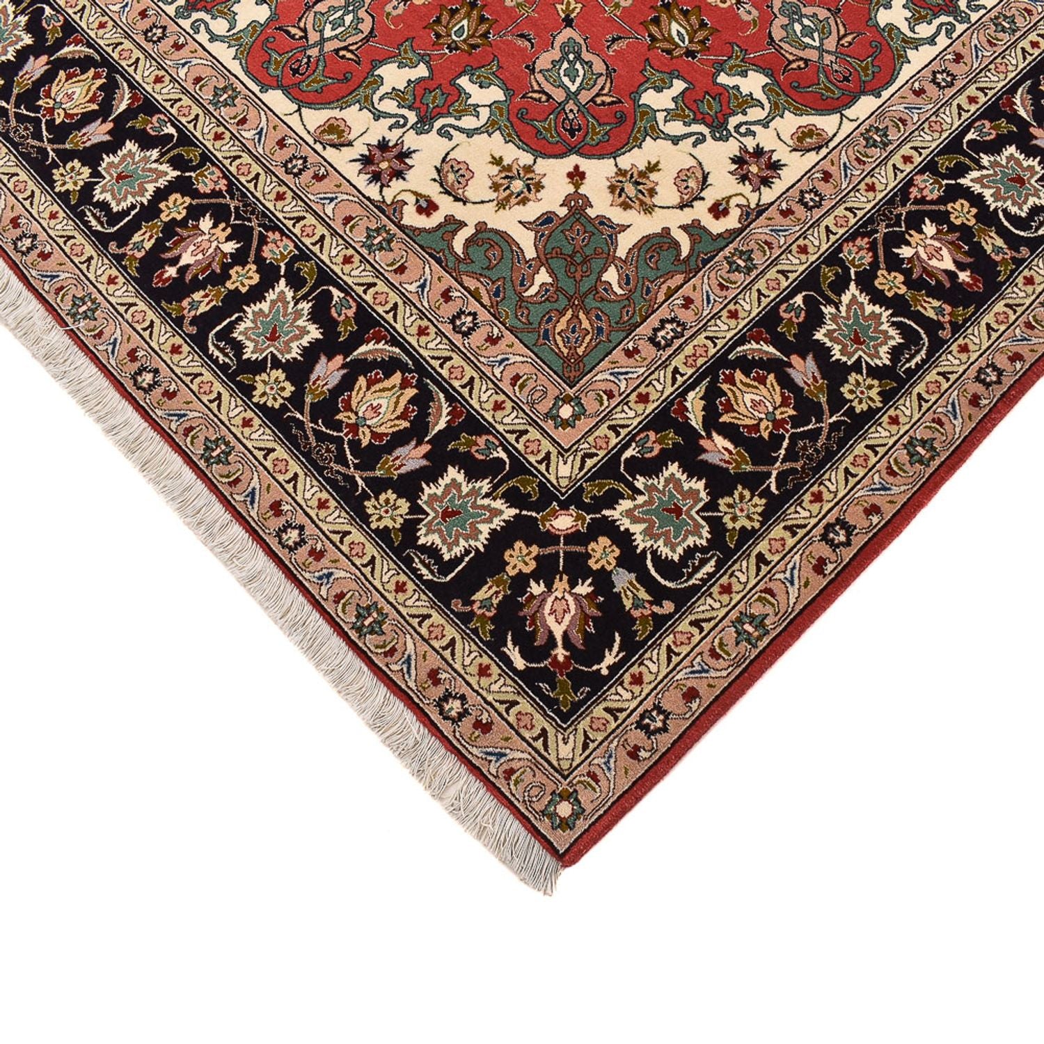 Alfombra Persa - Tabriz - Real cuadrado  - 204 x 200 cm - rojo