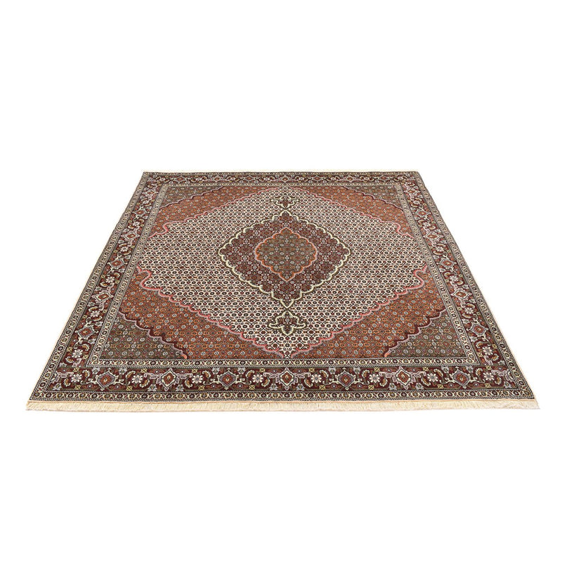 Alfombra Persa - Tabriz - Real cuadrado  - 205 x 201 cm - marrón claro