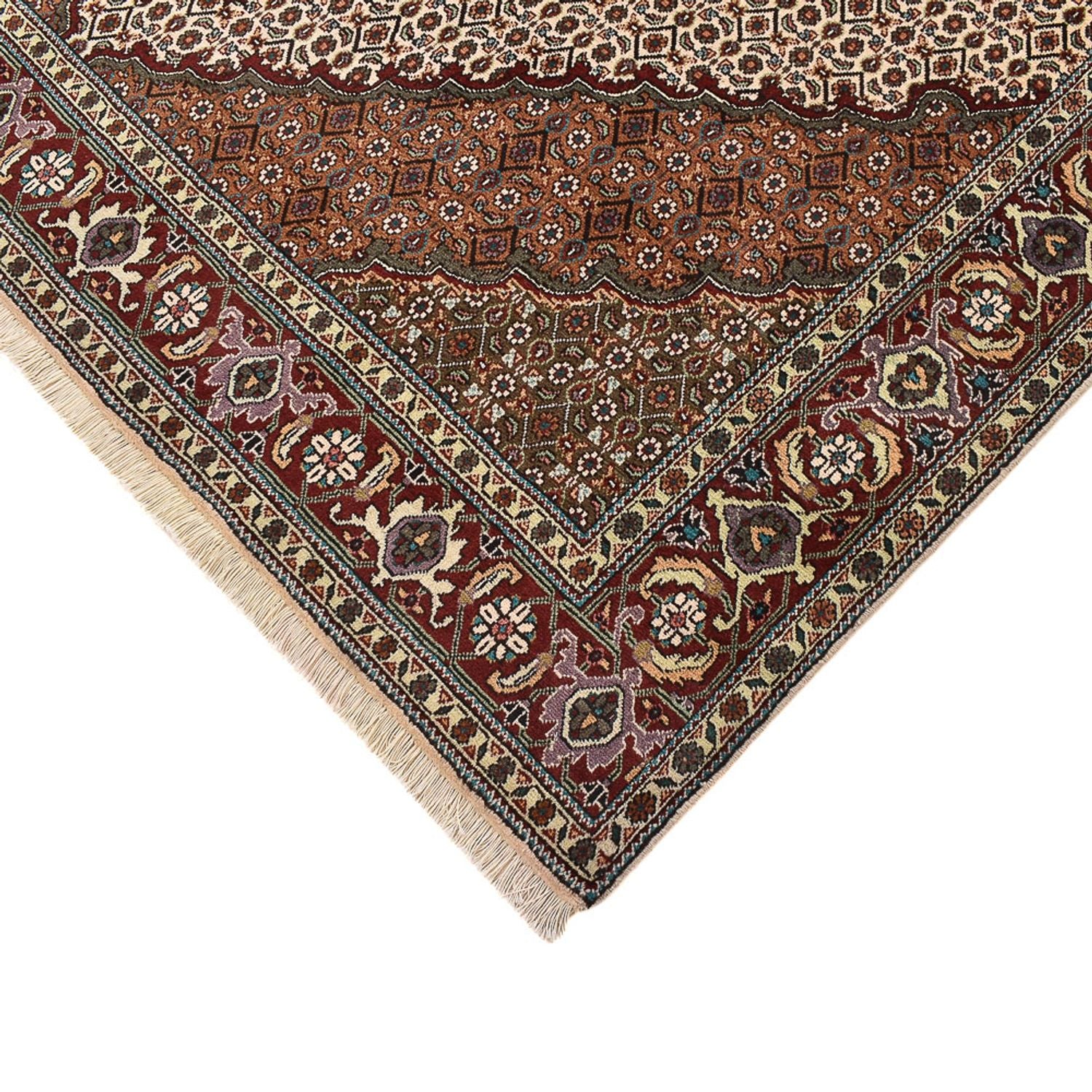 Alfombra Persa - Tabriz - Real cuadrado  - 199 x 198 cm - marrón claro