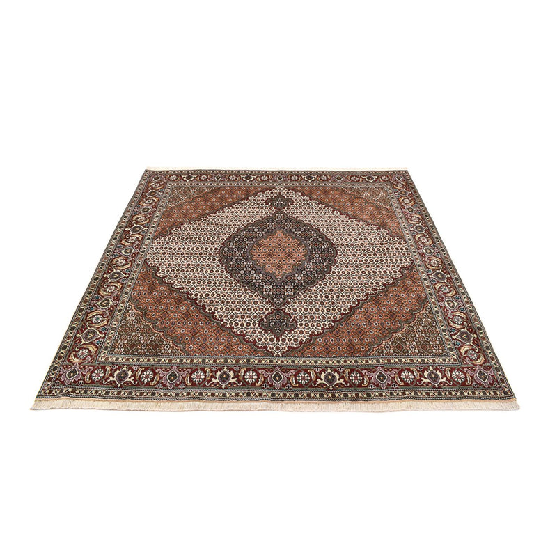 Alfombra Persa - Tabriz - Real cuadrado  - 199 x 198 cm - marrón claro