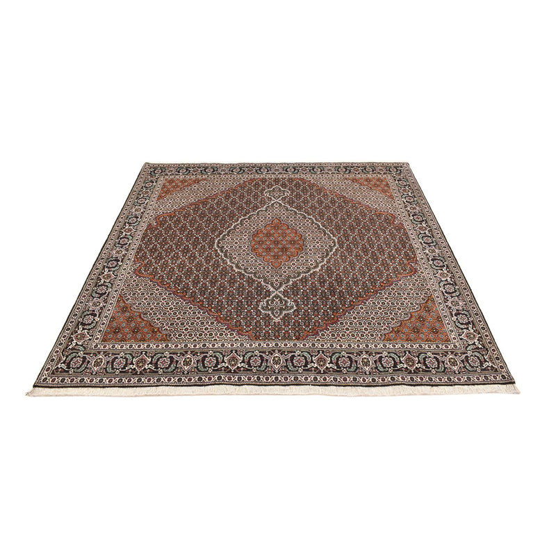 Alfombra Persa - Tabriz - Real cuadrado  - 203 x 203 cm - marrón