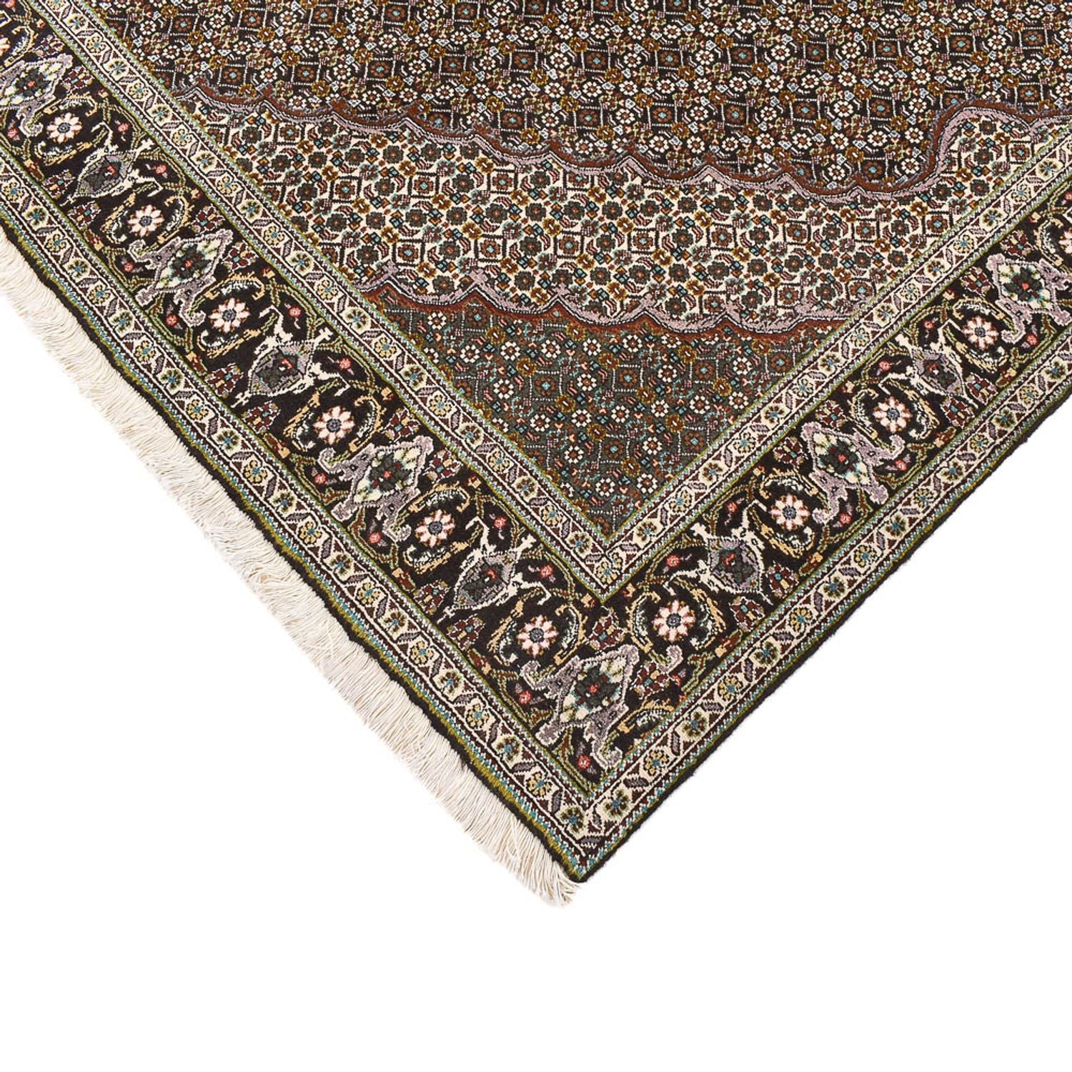 Alfombra Persa - Tabriz - Real cuadrado  - 201 x 200 cm - marrón