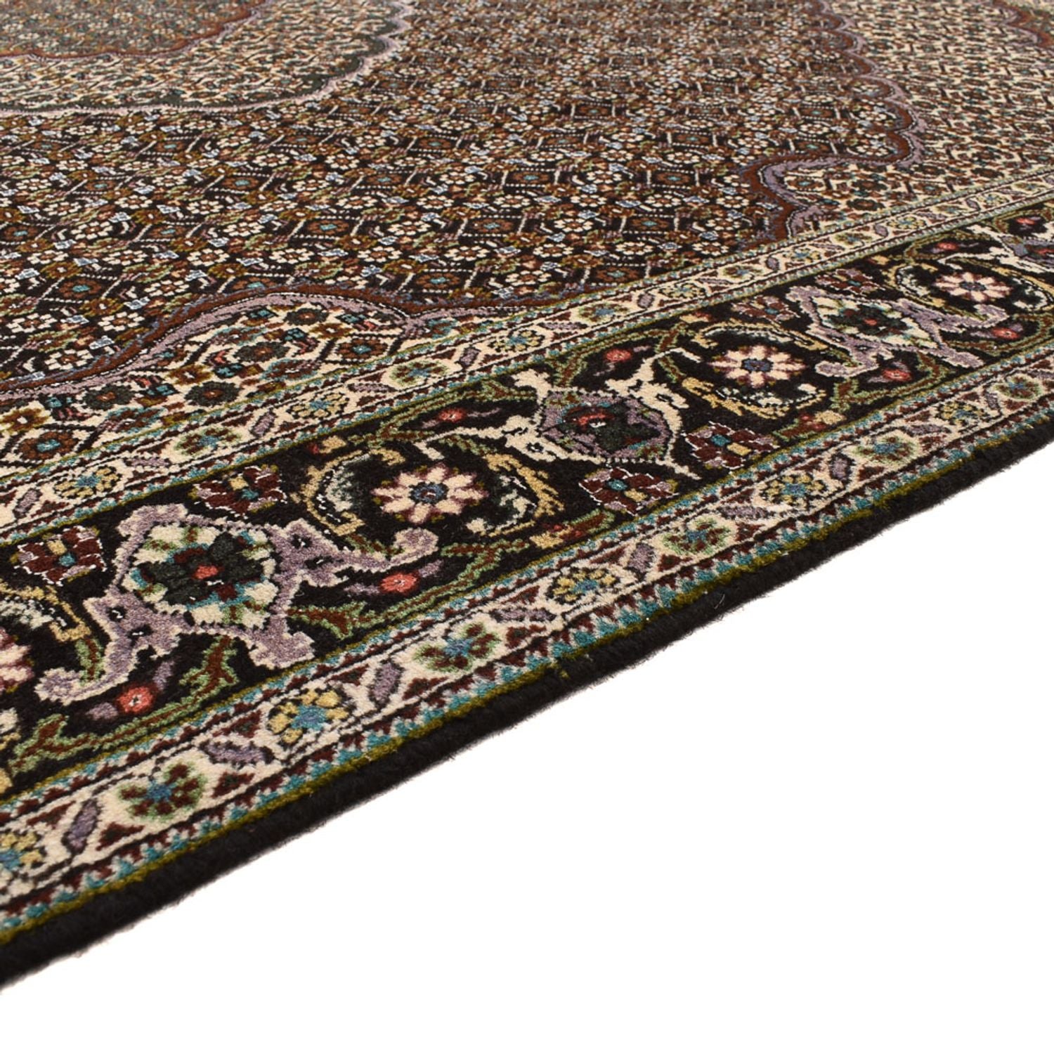 Alfombra Persa - Tabriz - Real cuadrado  - 201 x 200 cm - marrón