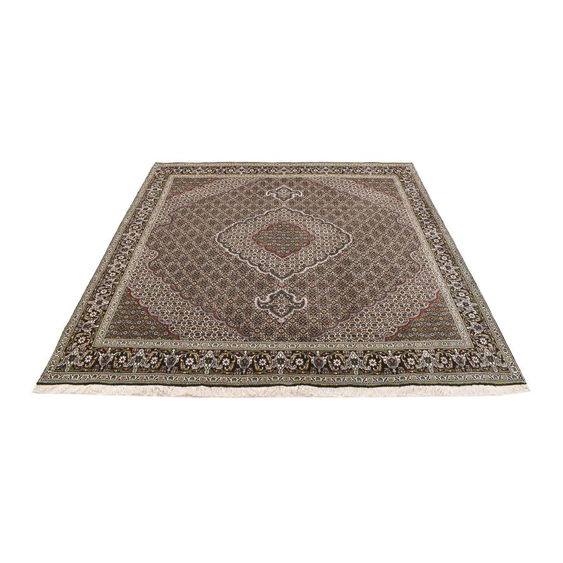 Alfombra Persa - Tabriz - Real cuadrado  - 201 x 200 cm - marrón