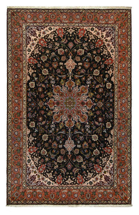 Alfombra Persa - Tabriz - Real - 308 x 201 cm - azul oscuro