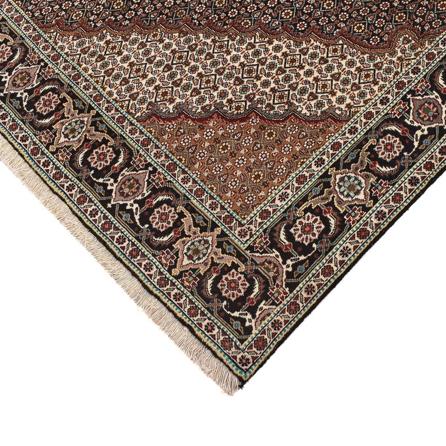 Alfombra Persa - Tabriz - Real cuadrado  - 204 x 200 cm - marrón