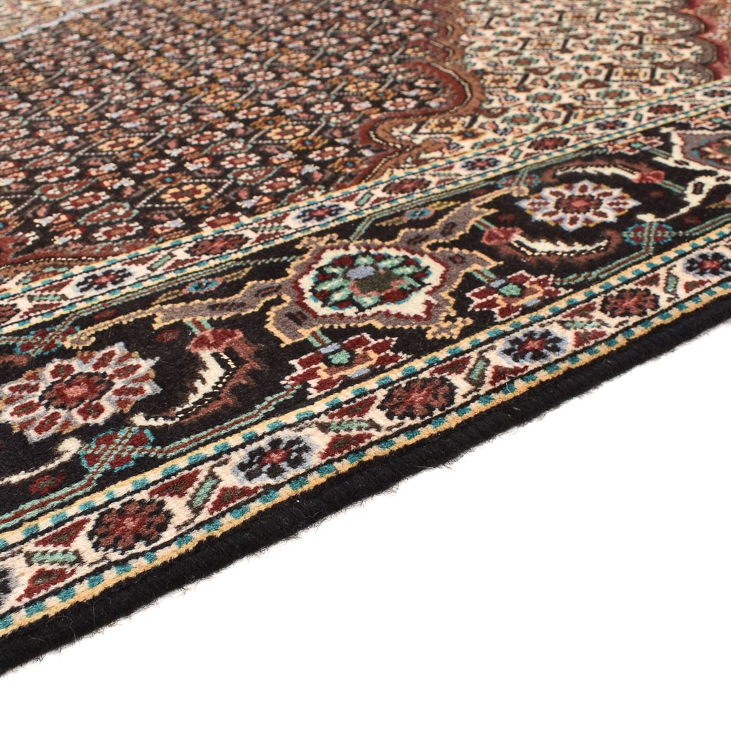 Alfombra Persa - Tabriz - Real cuadrado  - 204 x 200 cm - marrón