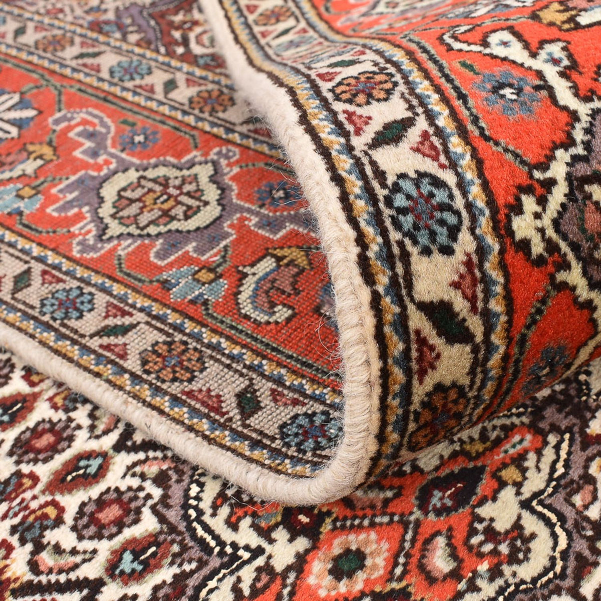 Alfombra Persa - Tabriz - Real cuadrado  - 200 x 200 cm - arena