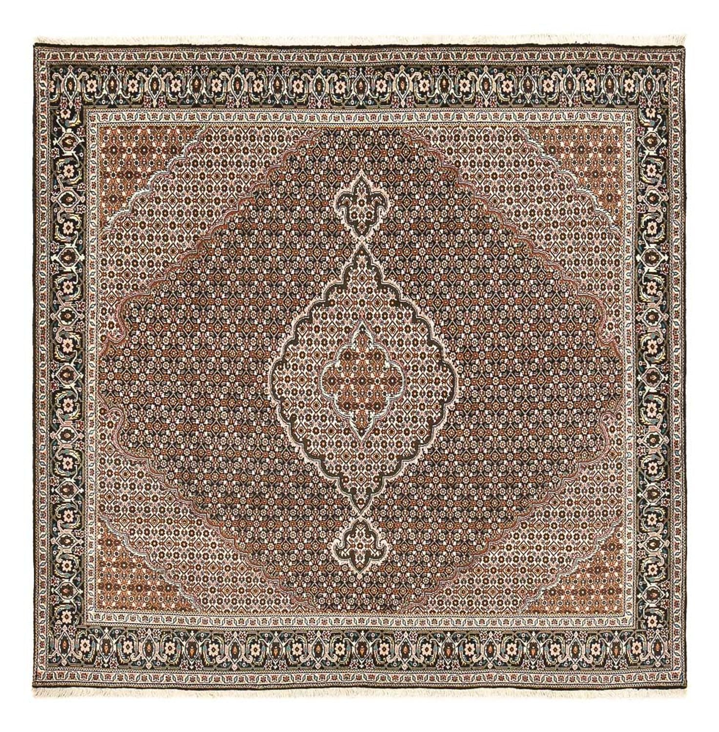Alfombra Persa - Tabriz - Real cuadrado  - 208 x 204 cm - marrón