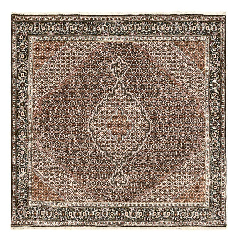 Alfombra Persa - Tabriz - Real cuadrado  - 208 x 204 cm - marrón