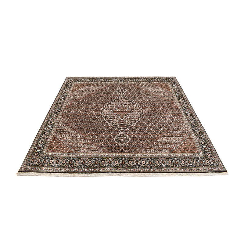 Alfombra Persa - Tabriz - Real cuadrado  - 208 x 204 cm - marrón